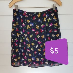 Harold's Vintage Black Flowered Skirt, sz Sm.